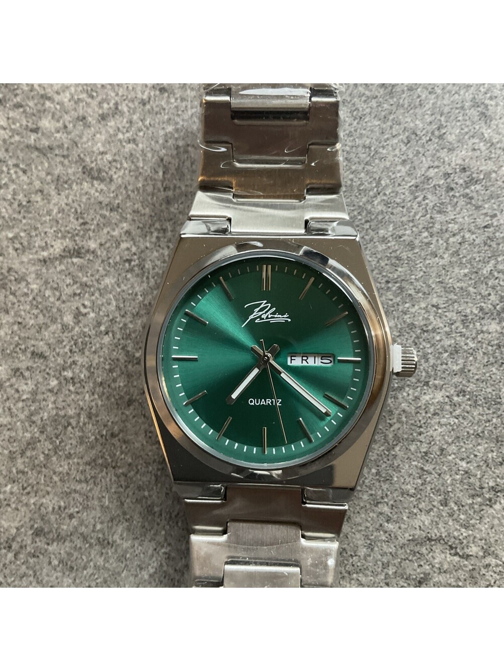 Pelvini Vittorio Men's Italian Quartz Green Dial 40mm Stainless Steel Case B-B